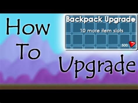 How To Upgrade Your Backpack in Growtopia.
